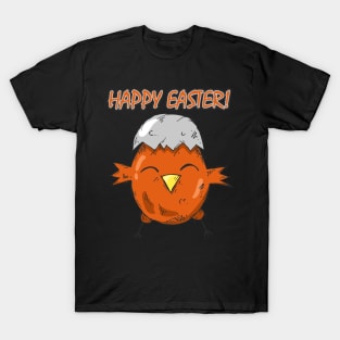 Cute orange Easter chick - Happy Easter! T-Shirt